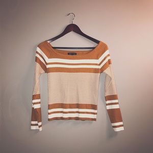 ◽️ kendall & kylie striped off the shoulder top